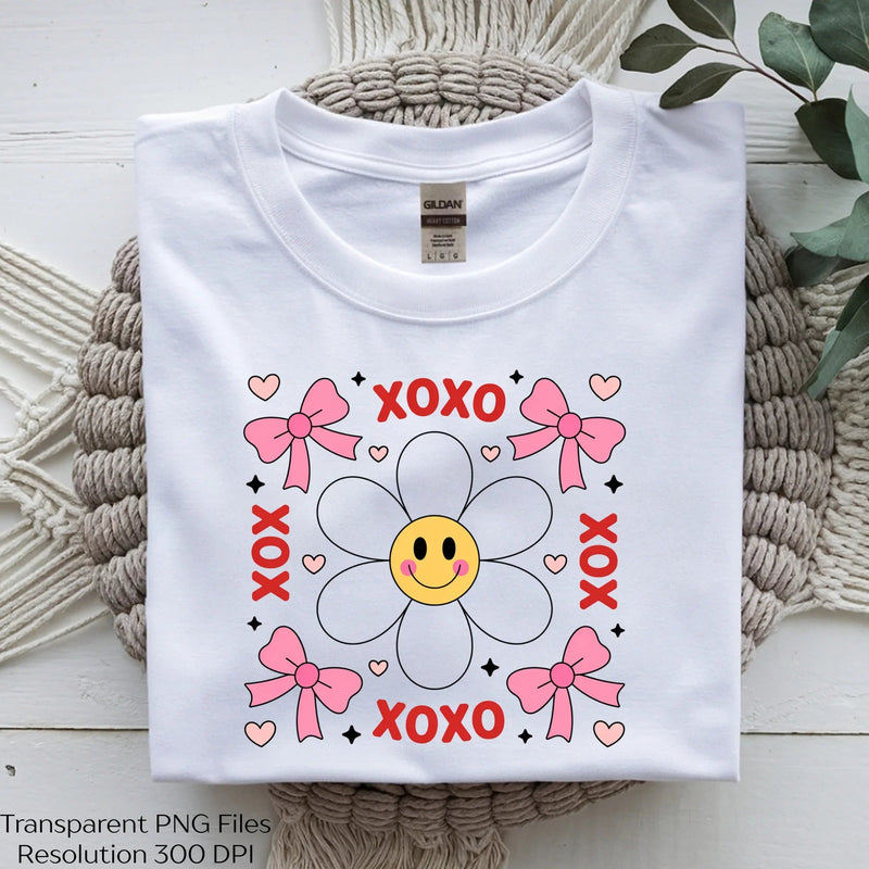Valentine Xoxo Smiley Daisy Clipart Bundle - CraftNest - Digital Crafting and Art