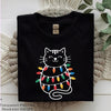 Cute Cat Christmas Lights Funny Clipart Bundle