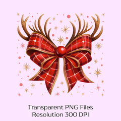Christmas Coquette Bow Clipart Bundle - CraftNest - Digital Crafting and Art