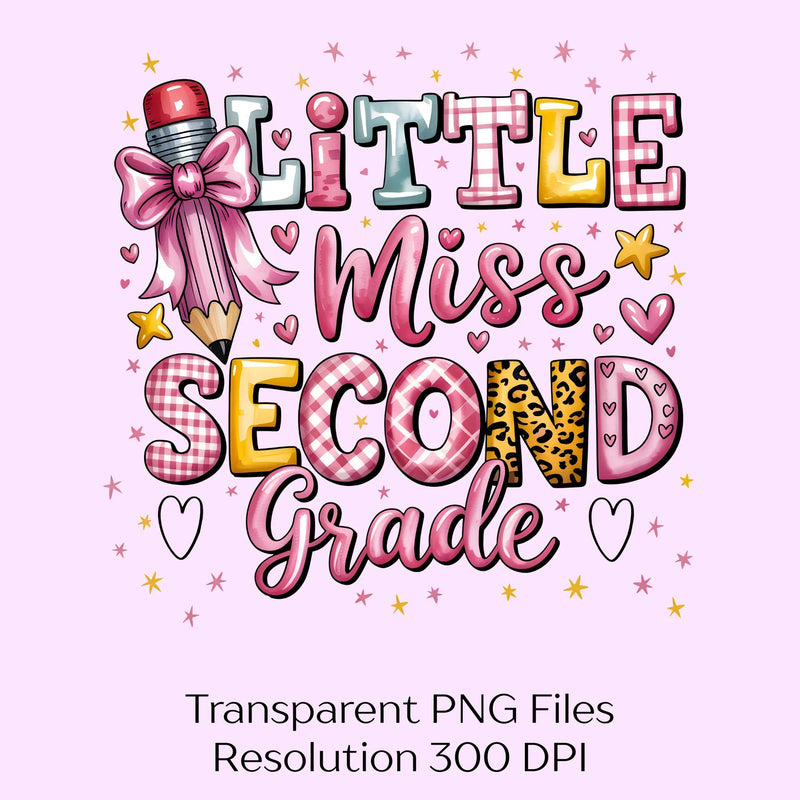 Little Miss Second Grade School Clipart Bundle - CraftNest - Digital Crafting and Art