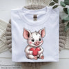 Valentine Pig Holding Heart Clipart Bundle