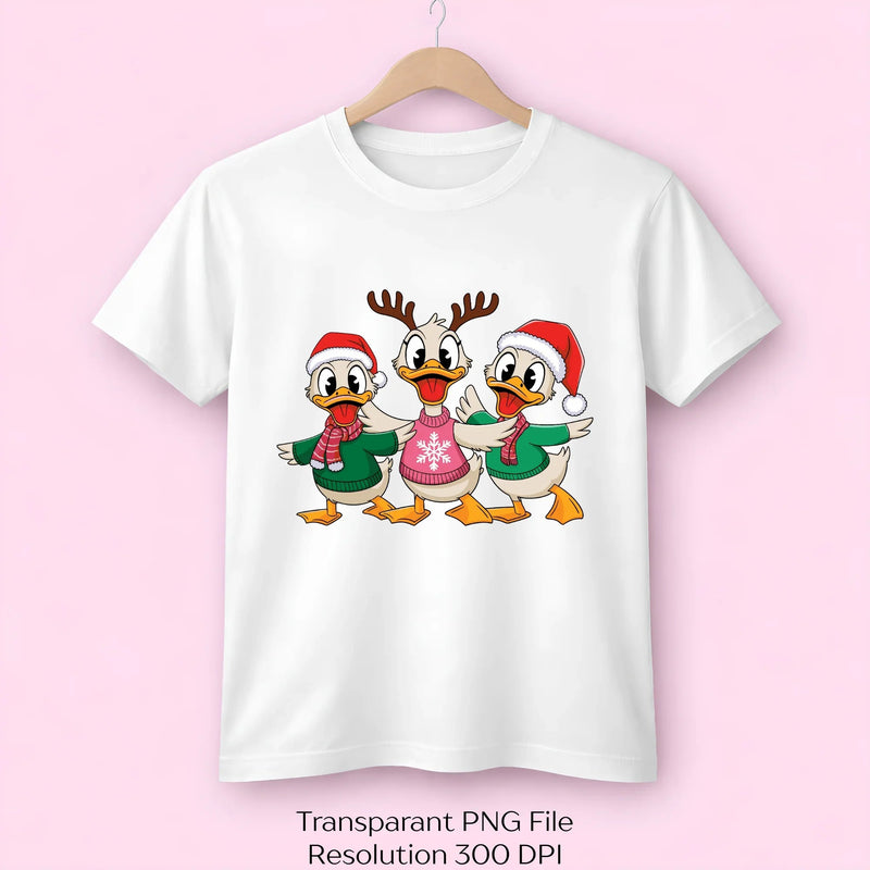 Merry Duck Christmas Trio Festive Ducks Clipart Bundle - CraftNest - Digital Crafting and Art