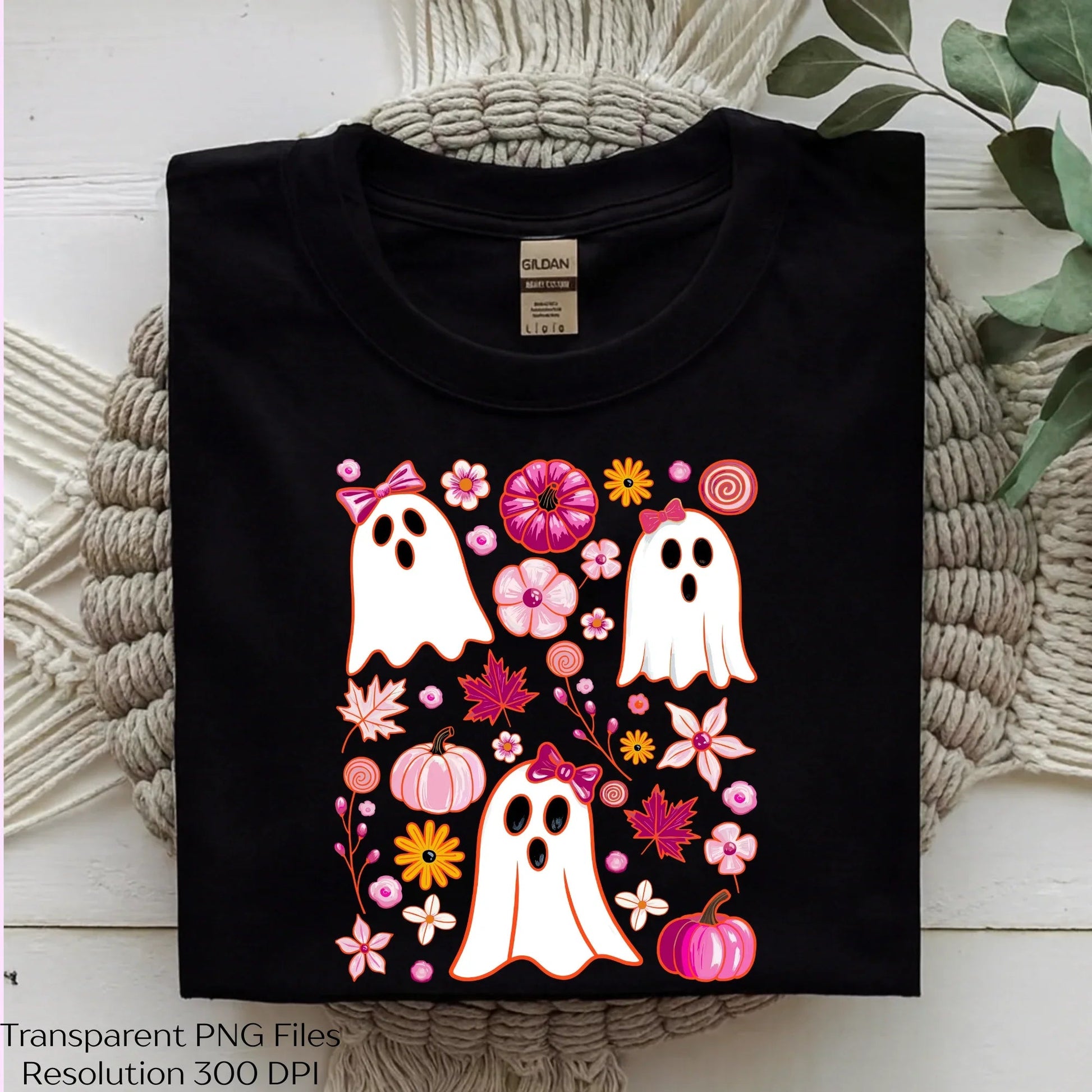 Halloween Floral Kawaii Ghost Coquette Clipart Bundle - CraftNest - Digital Crafting and Art