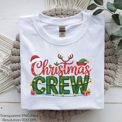 Christmas Crew Holiday Shirt Clipart Bundle - CraftNest - Digital Crafting and Art