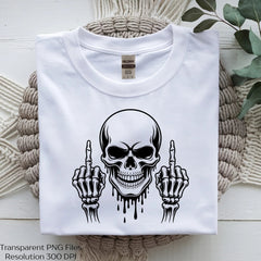 Skull Middle Finger Skeleton Clipart Bundle - CraftNest - Digital Crafting and Art