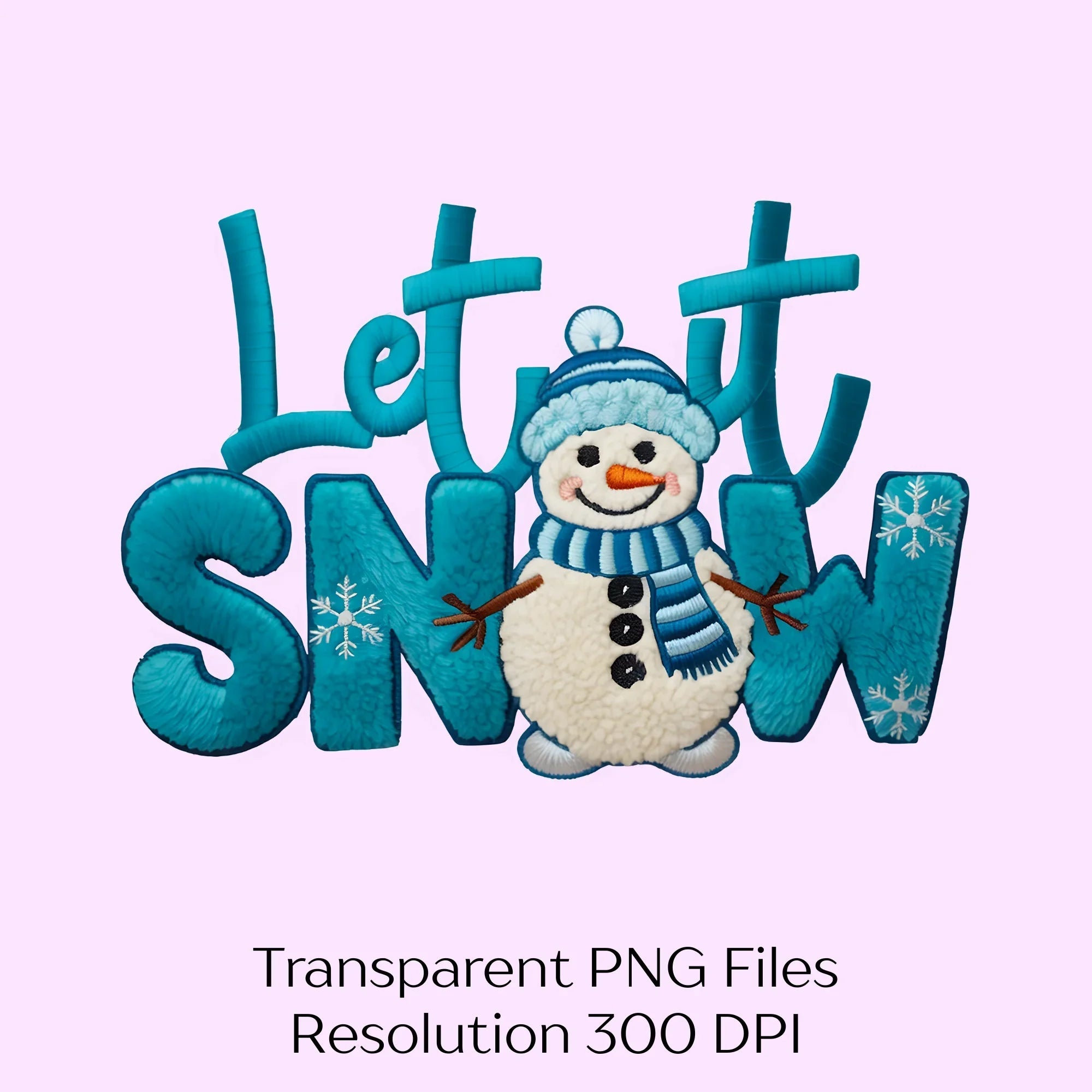 Let It Snow Faux Yarn Snowman Clipart Bundle - CraftNest - Digital Crafting and Art