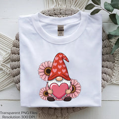 Cute Gnome Holding Heart Clipart Bundle - CraftNest - Digital Crafting and Art
