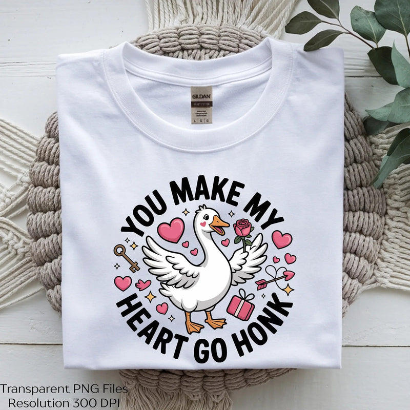 You Make My Heart Go Honk Cute Goose SVG Bundle - CraftNest - Digital Crafting and Art