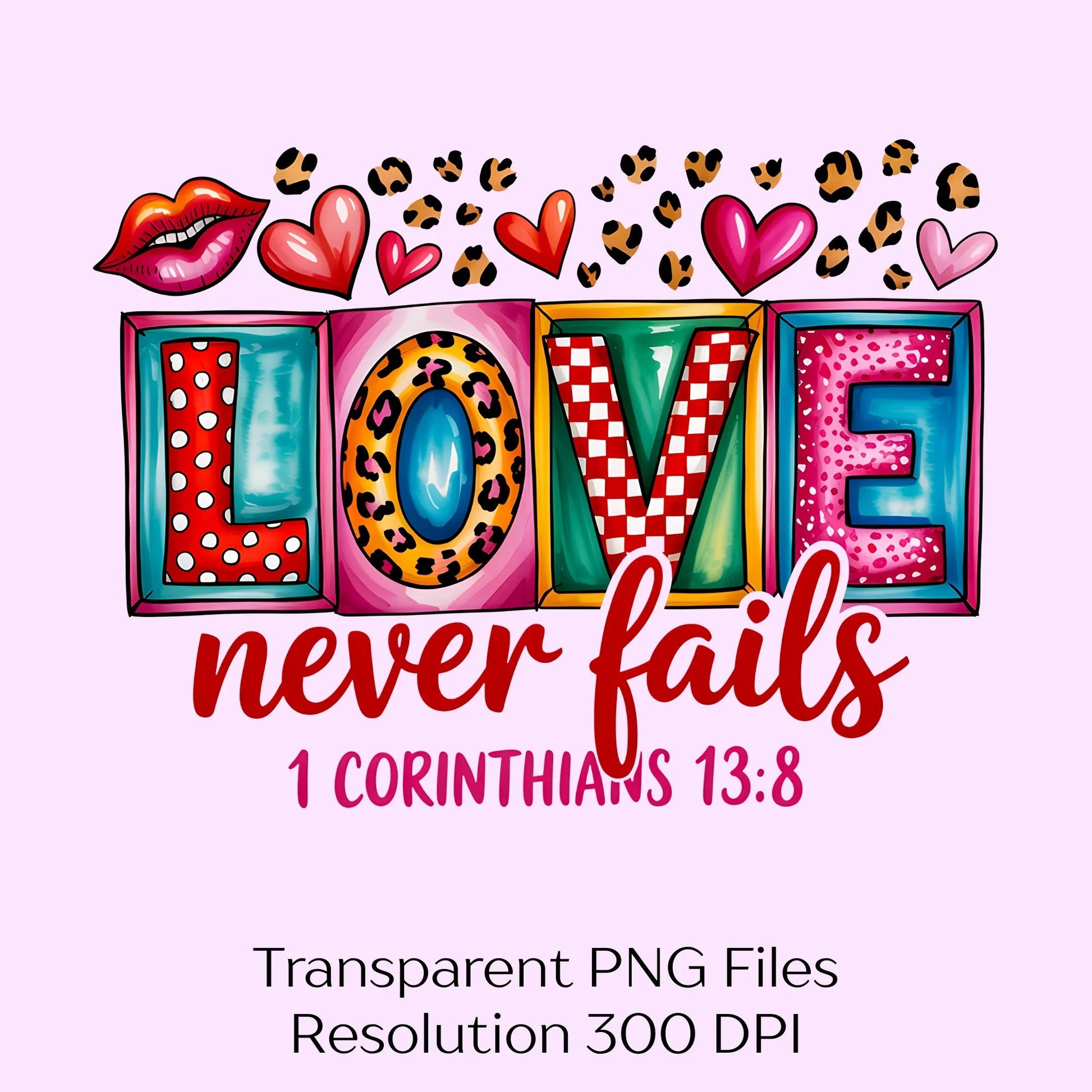 Love Never Fails Corinthians 13:8 Clipart Bundle - CraftNest - Digital Crafting and Art