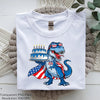 Rex Holding Birthday Cake Dinosaur USA Clipart Bundle