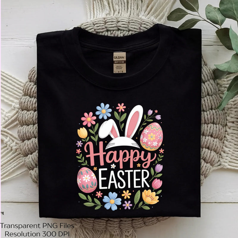 Happy Easter Floral Bunny Clipart Bundle - CraftNest - Digital Crafting and Art
