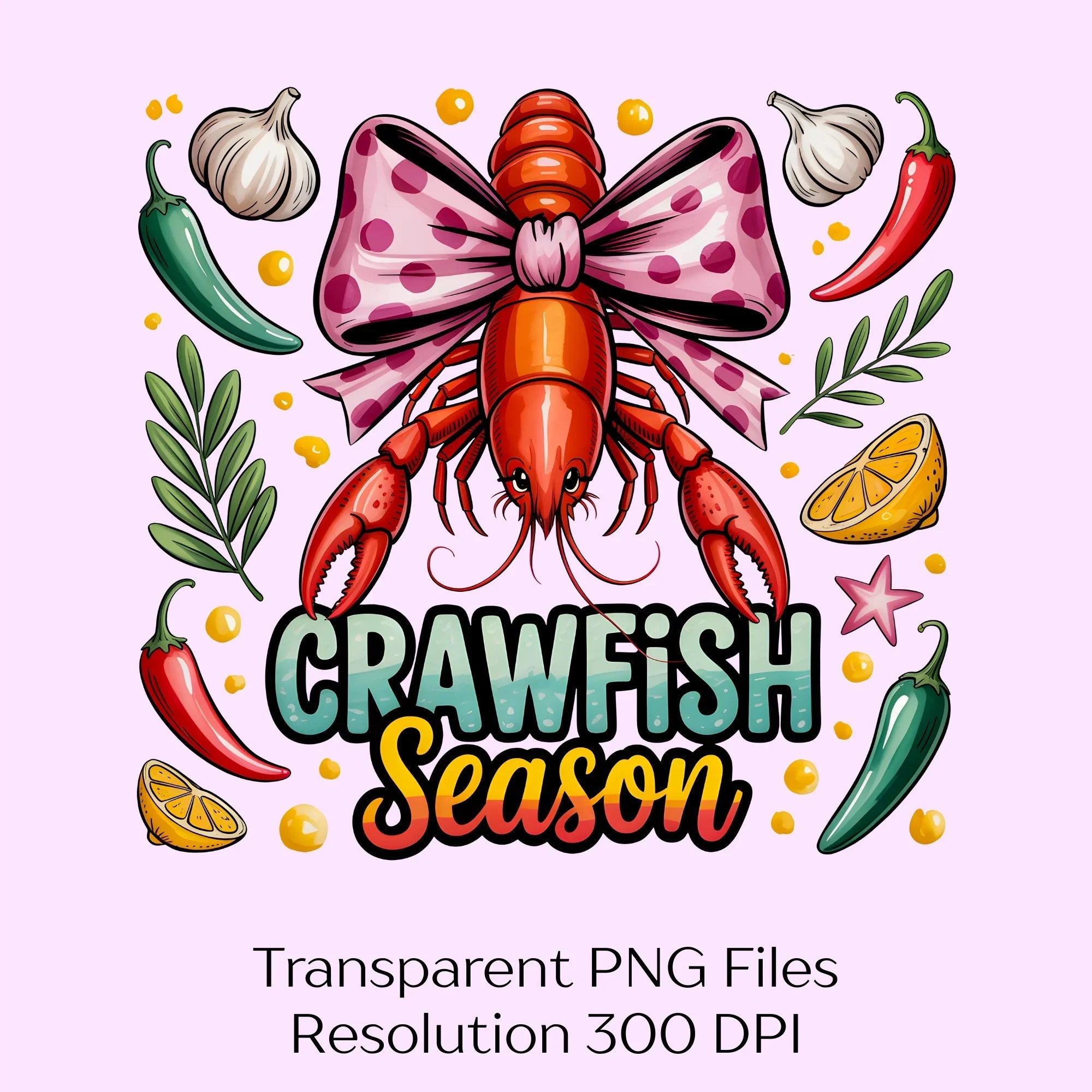Crawfish Season Preppy Clipart Bundle - CraftNest - Digital Crafting and Art