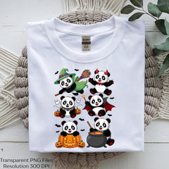 Halloween Panda in Witch & Devil Costumes SVG Bundle - CraftNest - Digital Crafting and Art
