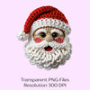 Punch Needle Santa Latch Hook Yarn Clipart Bundle
