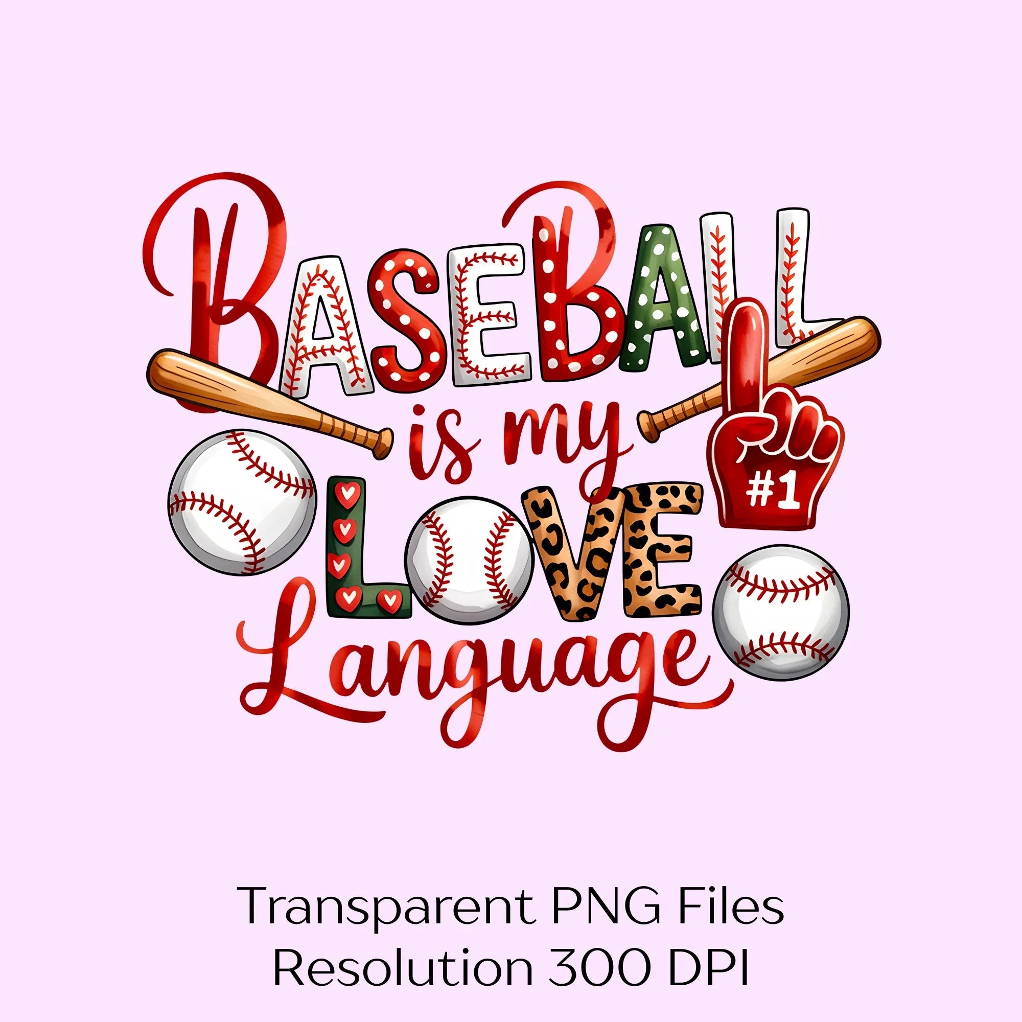 Baseball Love Language Clipart Bundle - CraftNest - Digital Crafting and Art