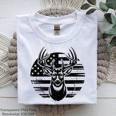 American Flag Deer Hunting Clipart Bundle - CraftNest - Digital Crafting and Art