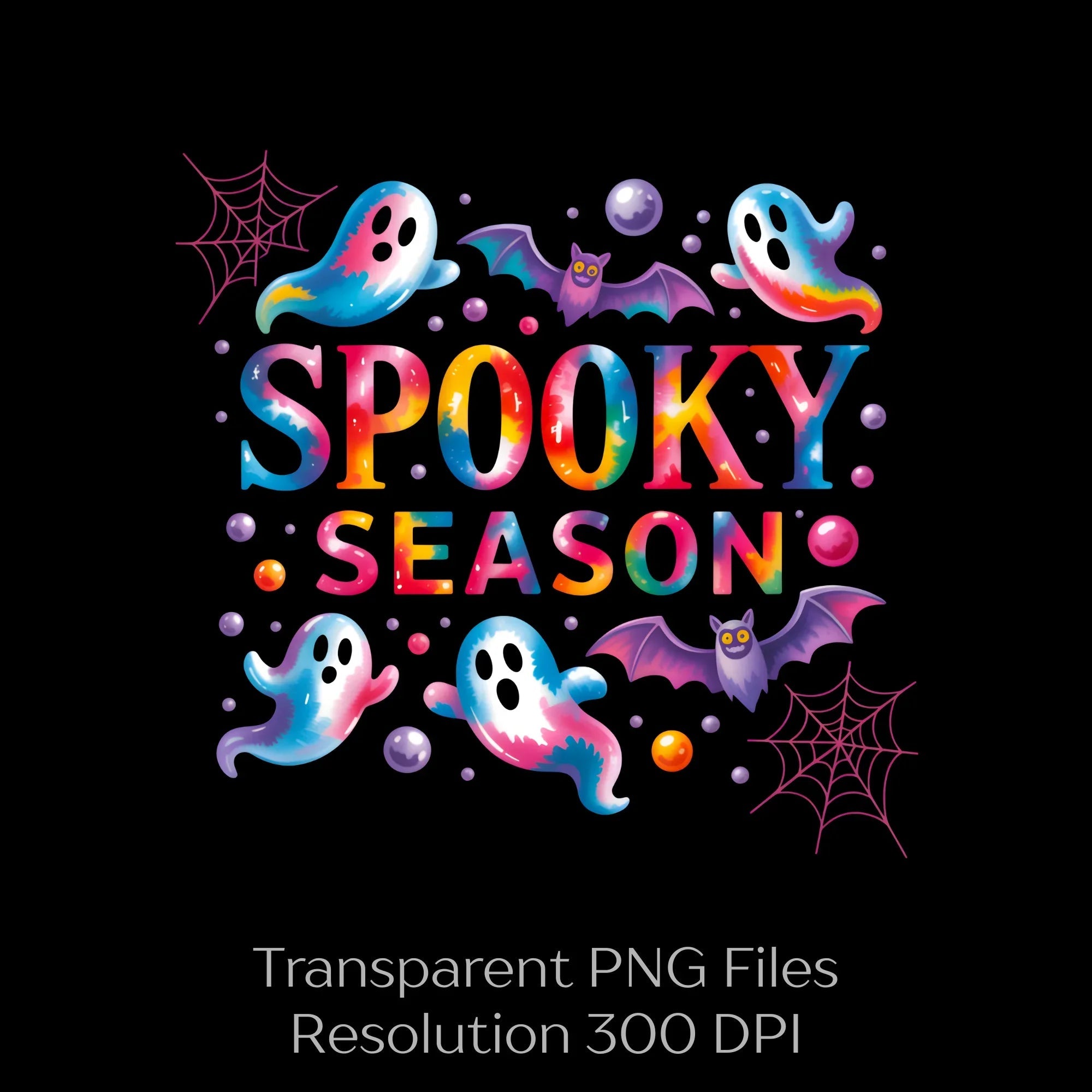Spooky Season Neon Halloween Ghost Clipart Bundle - CraftNest - Digital Crafting and Art