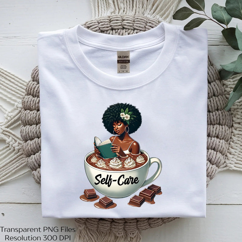 Self Care Black African Woman Clipart Bundle - CraftNest - Digital Crafting and Art