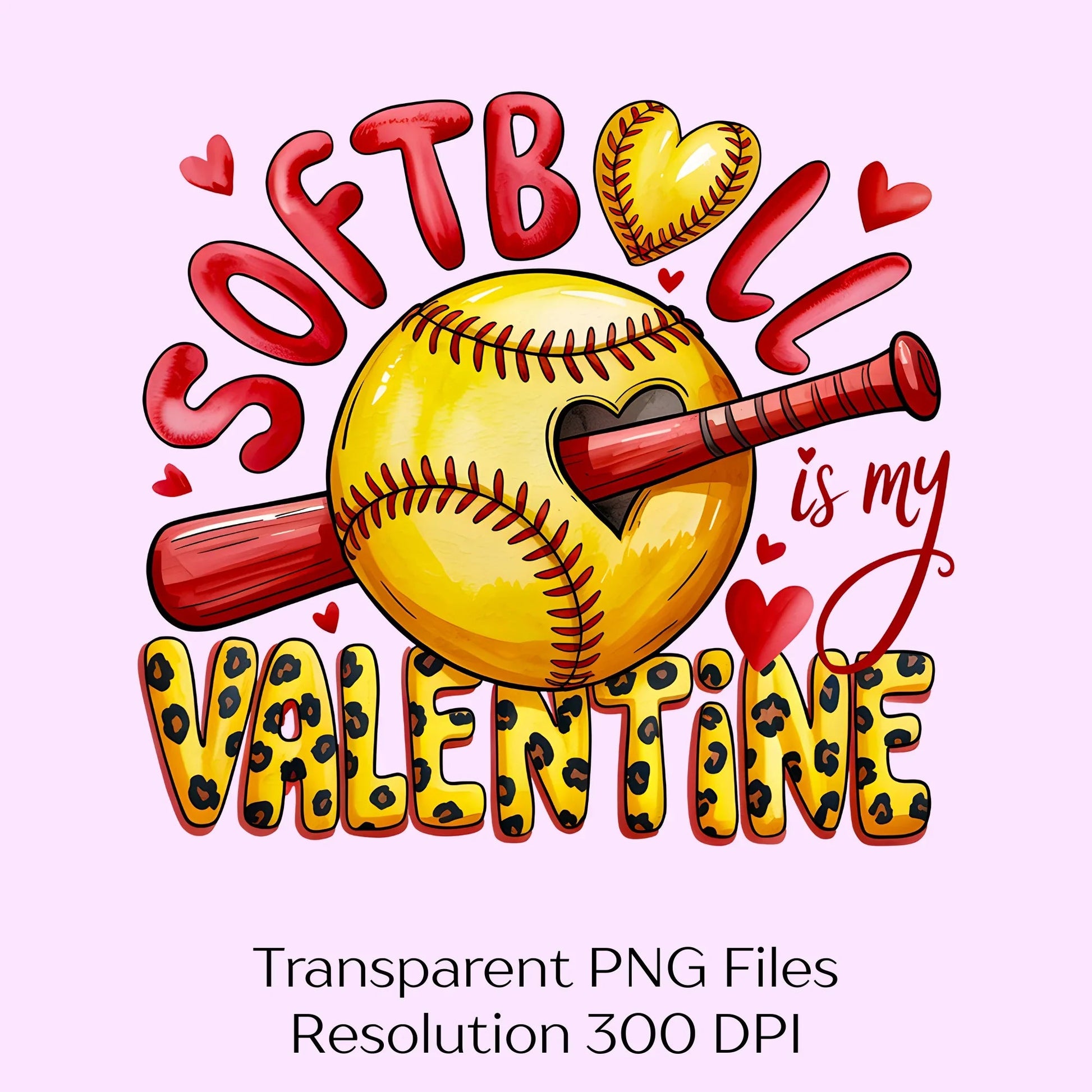 Xoxo Softball Valentine Clipart Bundle - CraftNest - Digital Crafting and Art