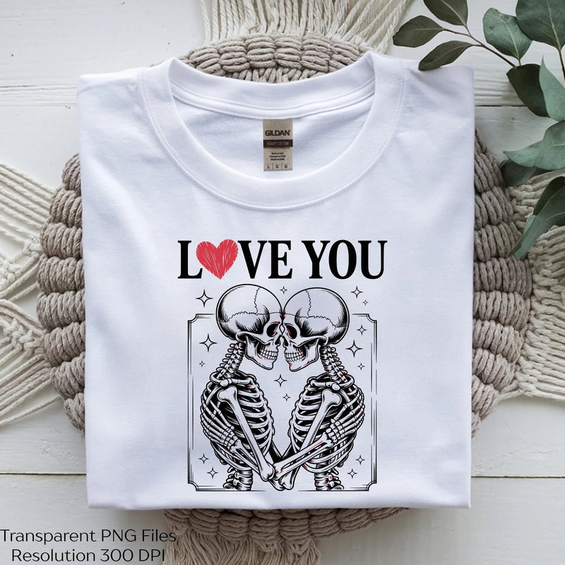 Love You Skeleton Valentine's Day Clipart Bundle - CraftNest - Digital Crafting and Art