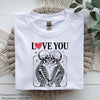 Love You Skeleton Valentine's Day Clipart Bundle