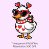Valentine's Day Cartoon Duck Clipart Bundle