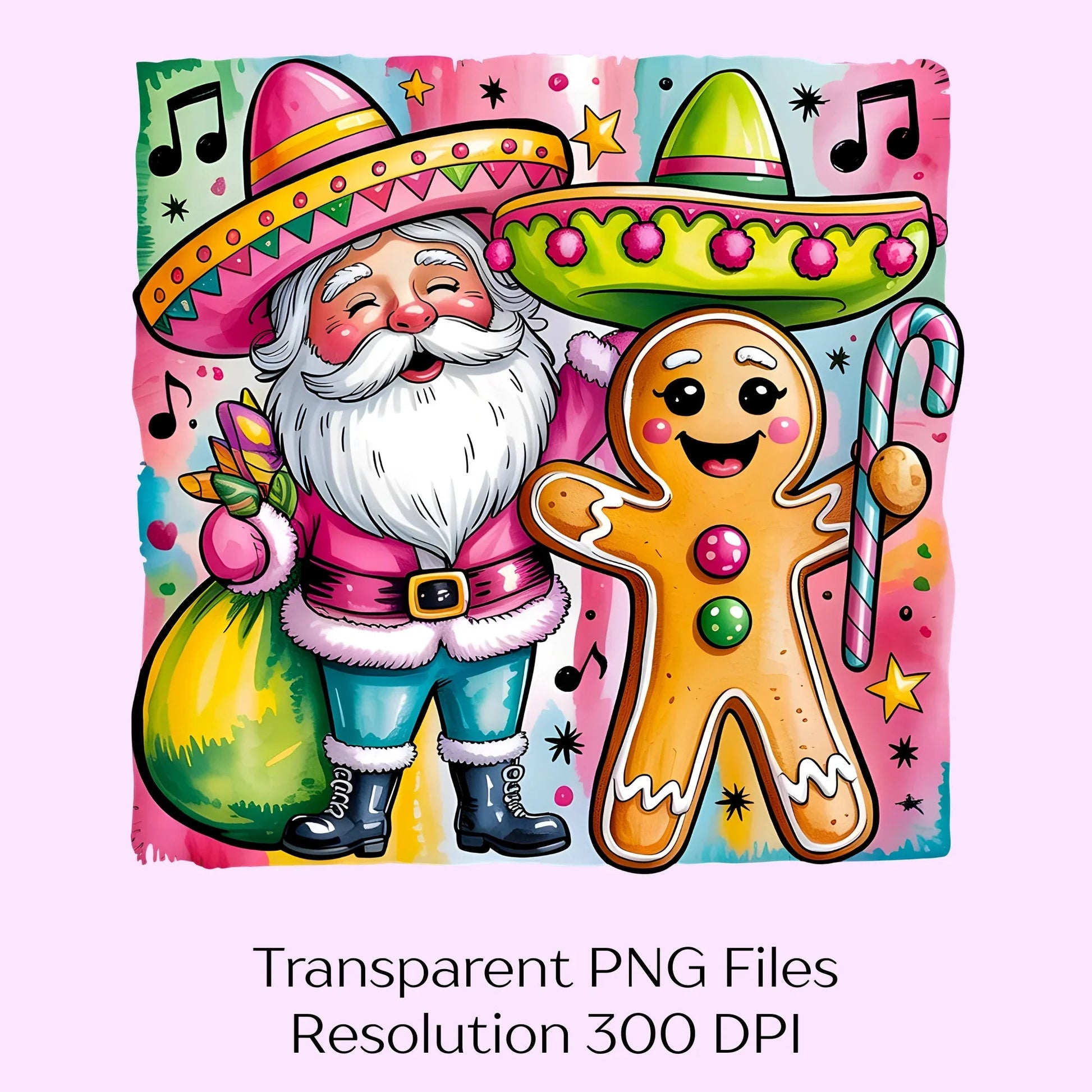 Preppy Feliz Navidad Mexican Gingerbread Clipart Bundle - CraftNest - Digital Crafting and Art