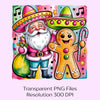 Preppy Feliz Navidad Mexican Gingerbread Clipart Bundle