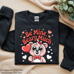 Be Mine Beary Much Valentine Clipart Bundle - CraftNest - Digital Crafting and Art
