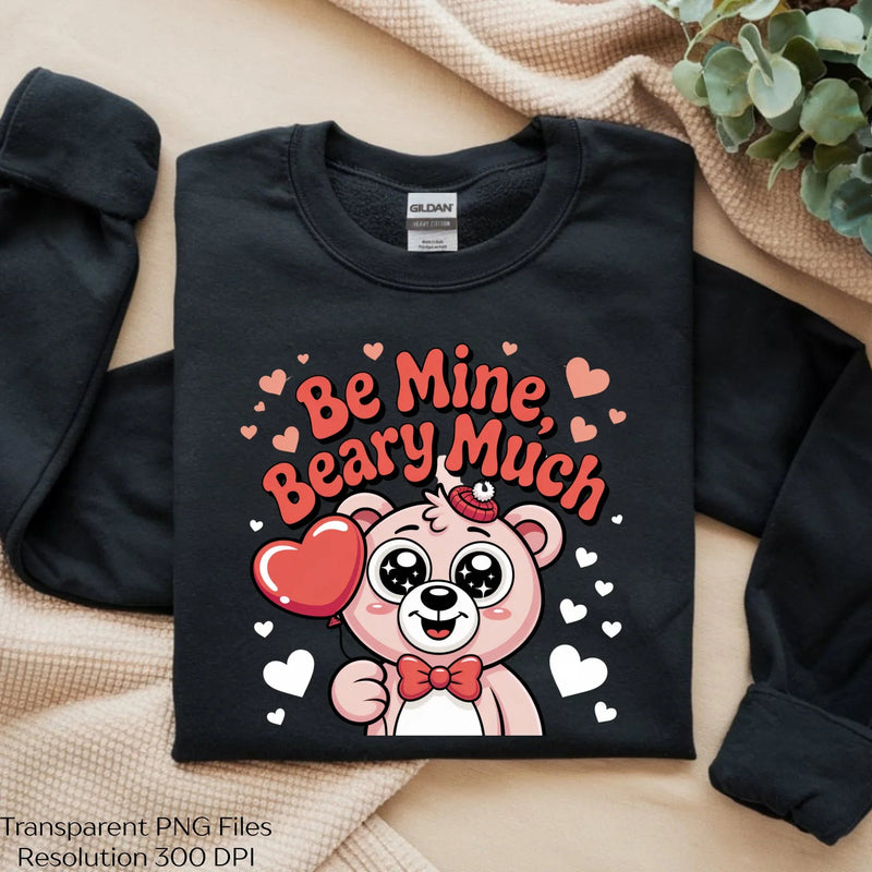 Be Mine Beary Much Valentine Clipart Bundle - CraftNest - Digital Crafting and Art