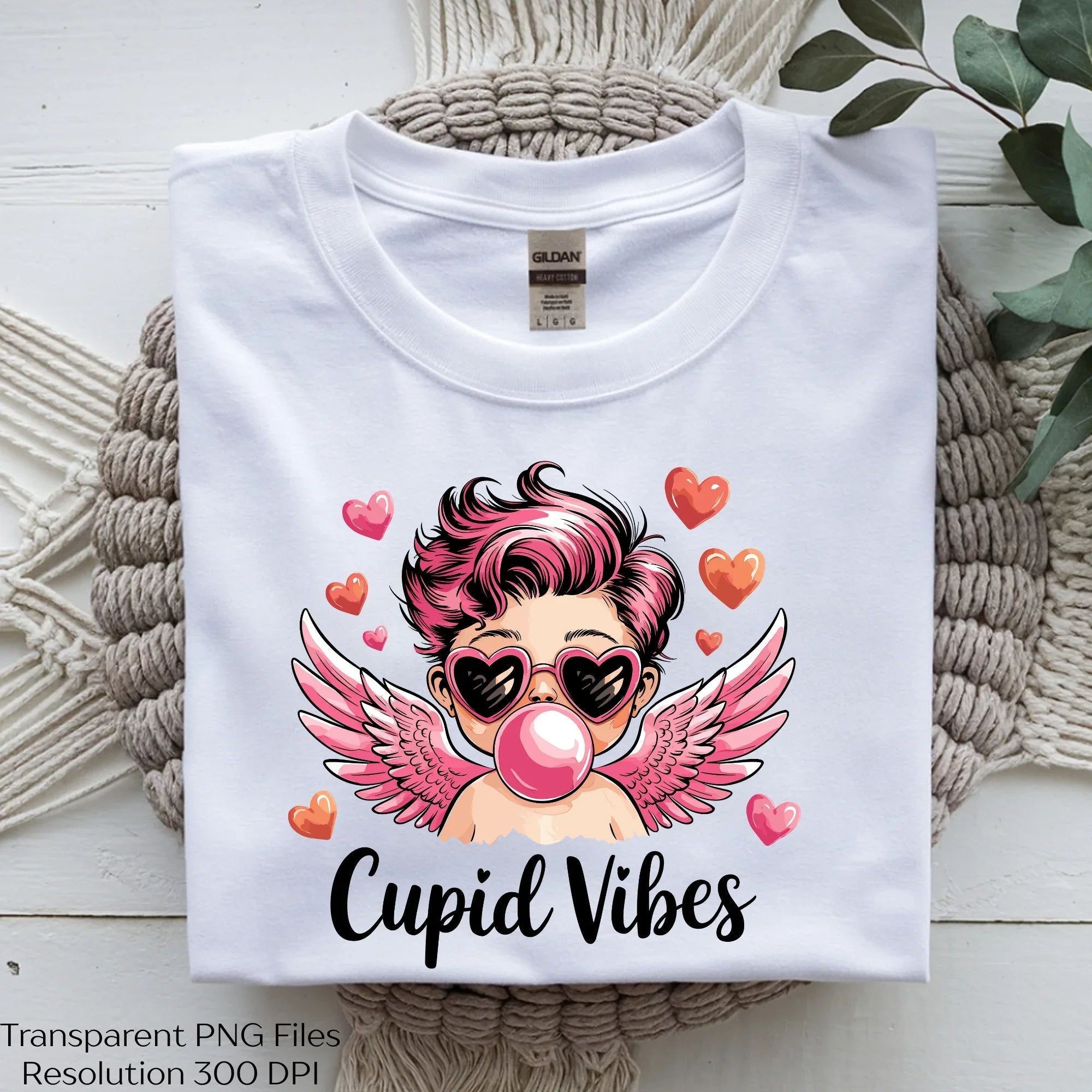 Cupid Vibes Pink Heart Wing Valentine SVG Bundle - CraftNest - Digital Crafting and Art