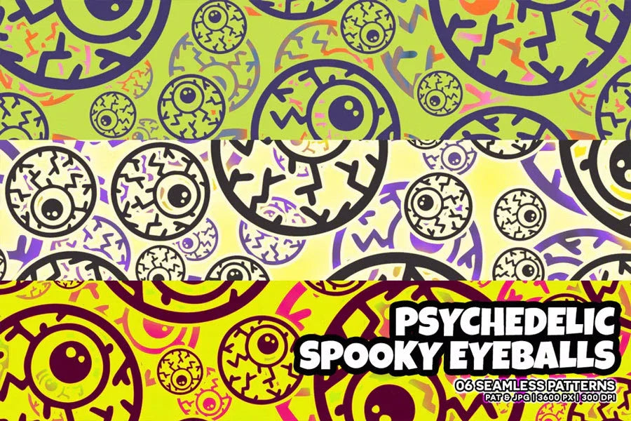 Psychedelic Spooky Eyeballs - Halloween
