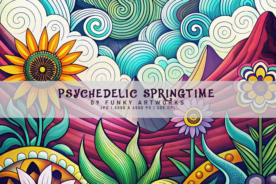 Psychedelic Springtime - CraftNest - Digital Crafting and Art