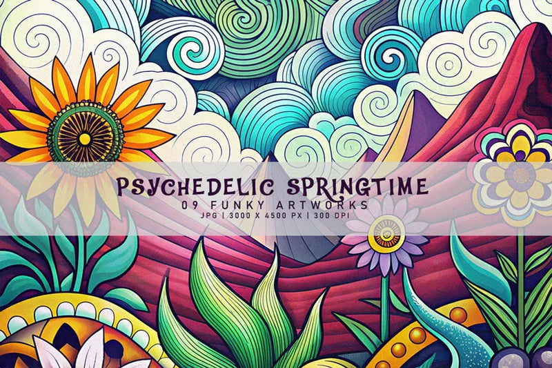 Psychedelic Springtime - CraftNest - Digital Crafting and Art
