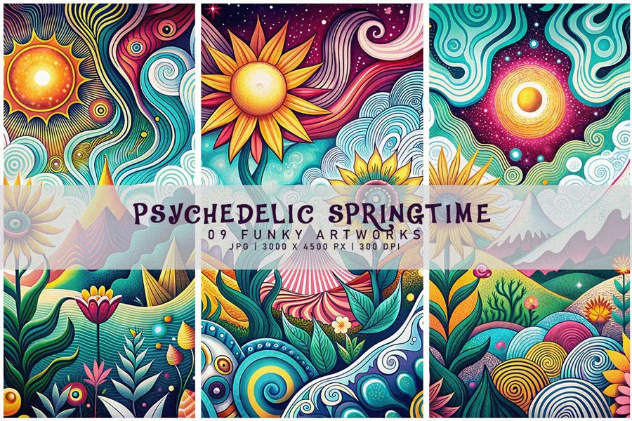 Psychedelic Springtime - CraftNest - Digital Crafting and Art