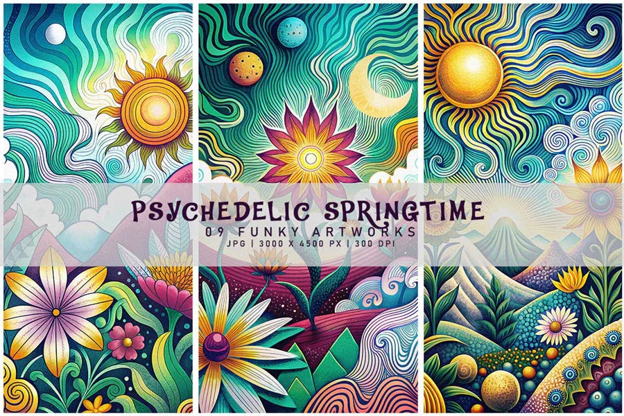 Psychedelic Springtime - CraftNest - Digital Crafting and Art