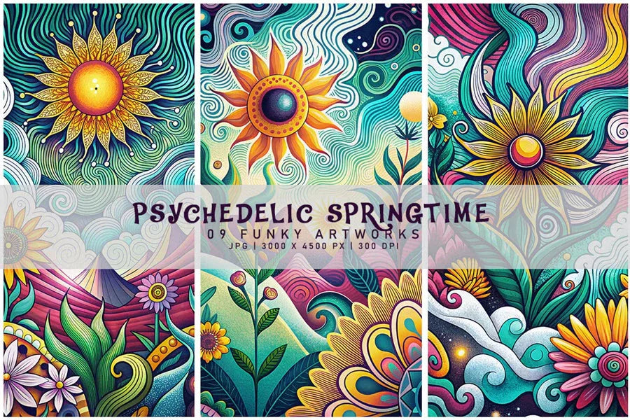 Psychedelic Springtime - CraftNest - Digital Crafting and Art