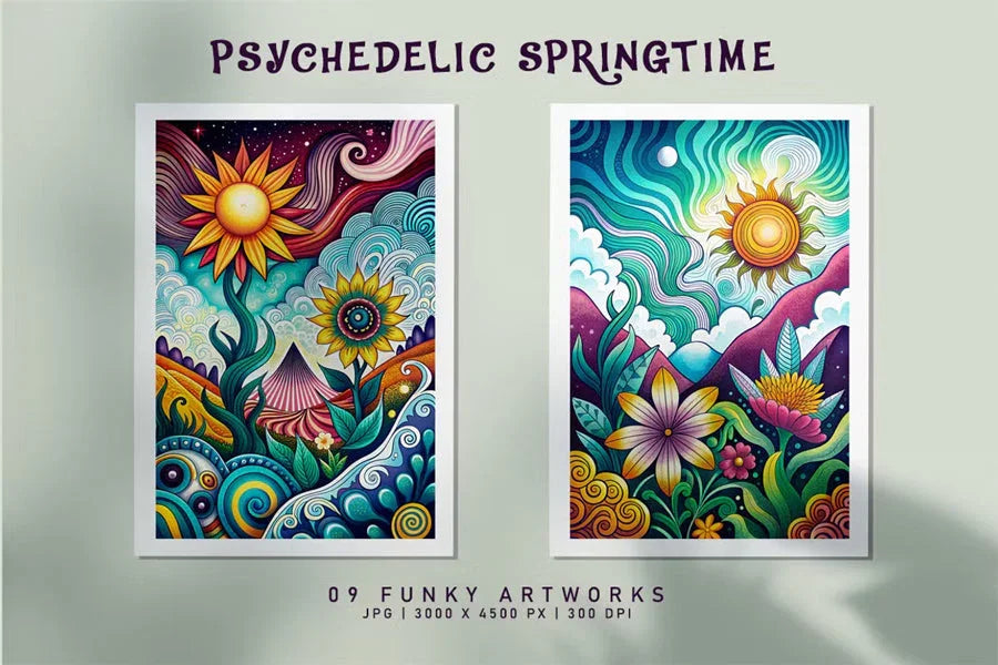 Psychedelic Springtime - CraftNest - Digital Crafting and Art