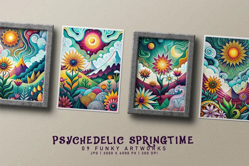Psychedelic Springtime - CraftNest - Digital Crafting and Art