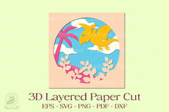 Pterodactyl 3D Layered Papercut Clipart Bundle - CraftNest - Digital Crafting and Art