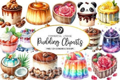 Pudding Clipart Bundle - CraftNest - Digital Crafting and Art