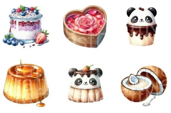 Pudding Clipart Bundle - CraftNest - Digital Crafting and Art