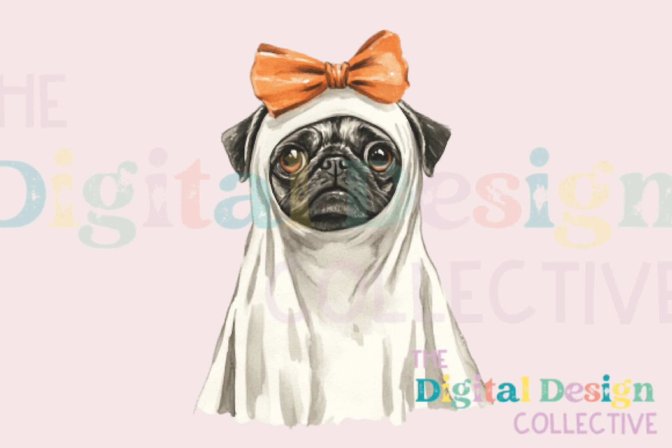 Pug Dog Ghost Halloween Clipart Bundle - CraftNest - Digital Crafting and Art