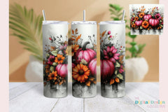 Pumpkin Skinny Tumbler Design Bundle - CraftNest - Digital Crafting and Art