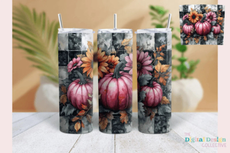 Pumpkin Skinny Tumbler Design Bundle - CraftNest - Digital Crafting and Art
