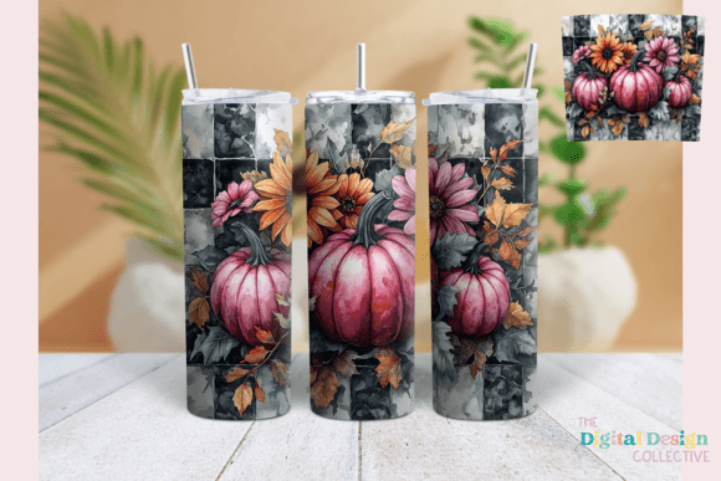Pumpkin Skinny Tumbler Design Bundle