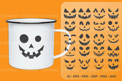Pumpkin Face Decal SVG Bundle - CraftNest - Digital Crafting and Art