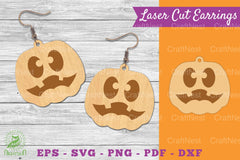 Pumpkin Face Laser Cut Earrings Clipart Bundle - CraftNest - Digital Crafting and Art