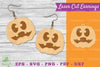 Pumpkin Face Laser Cut Earrings Clipart Bundle