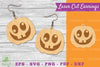 Pumpkin Face Laser Cut Earrings SVG Bundle